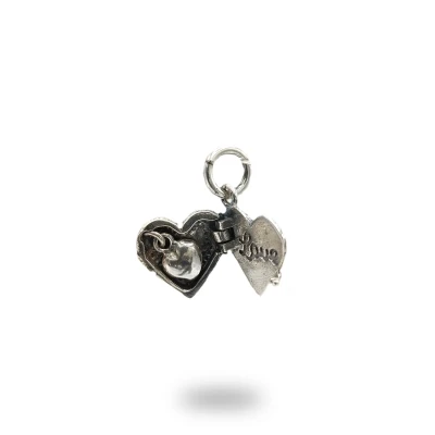Pendente Cuore Apribile Argento 925 Brunito – Artigianato Italiano