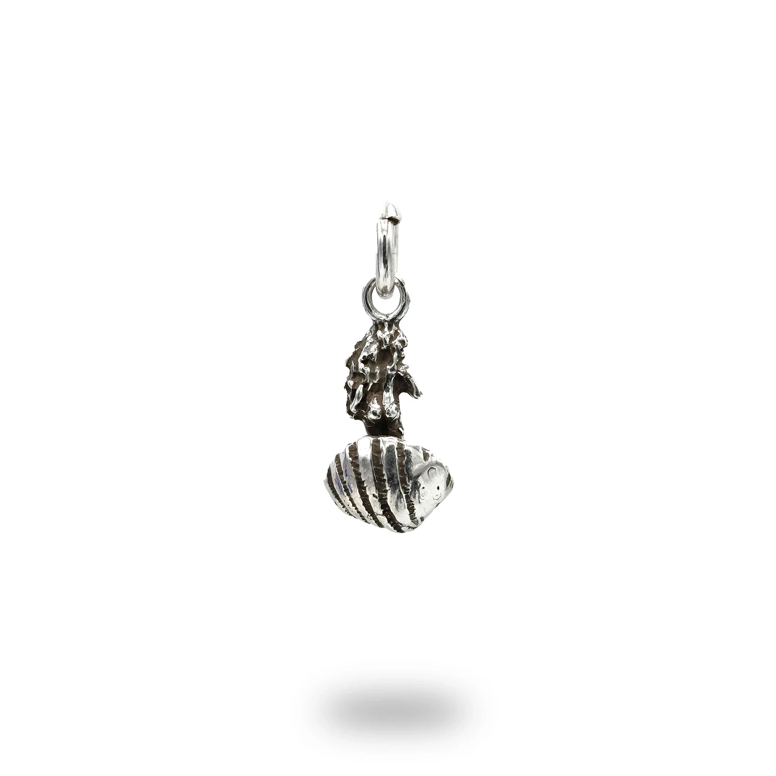 Charm Venere del Botticelli in argento 925 brunito, gioiello artistico artigianale italiano