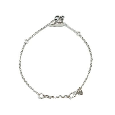 Bracciale in argento 925 brunito con Vesuvio passante, simbolo iconico della tradizione napoletana