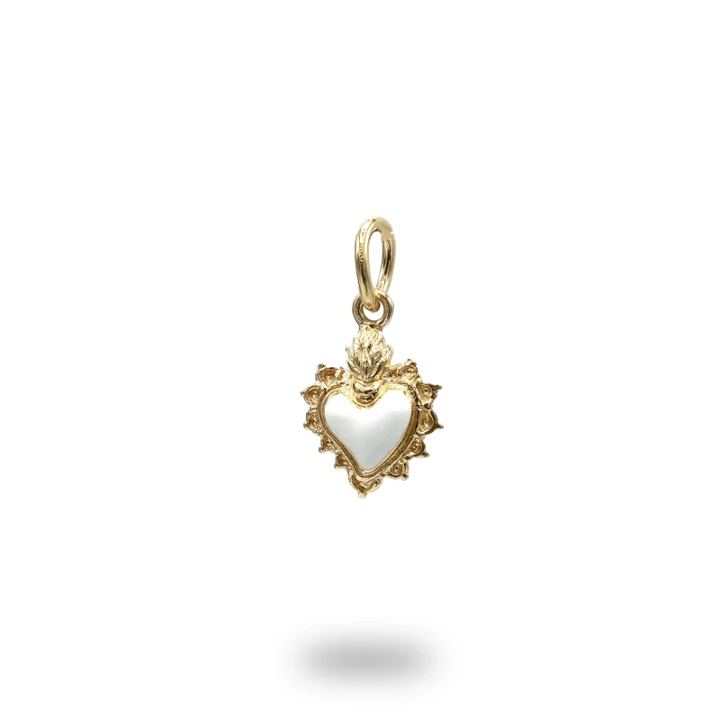 Cuore Ex Voto Argento Dorato e Smalto – Artigianato Italiano