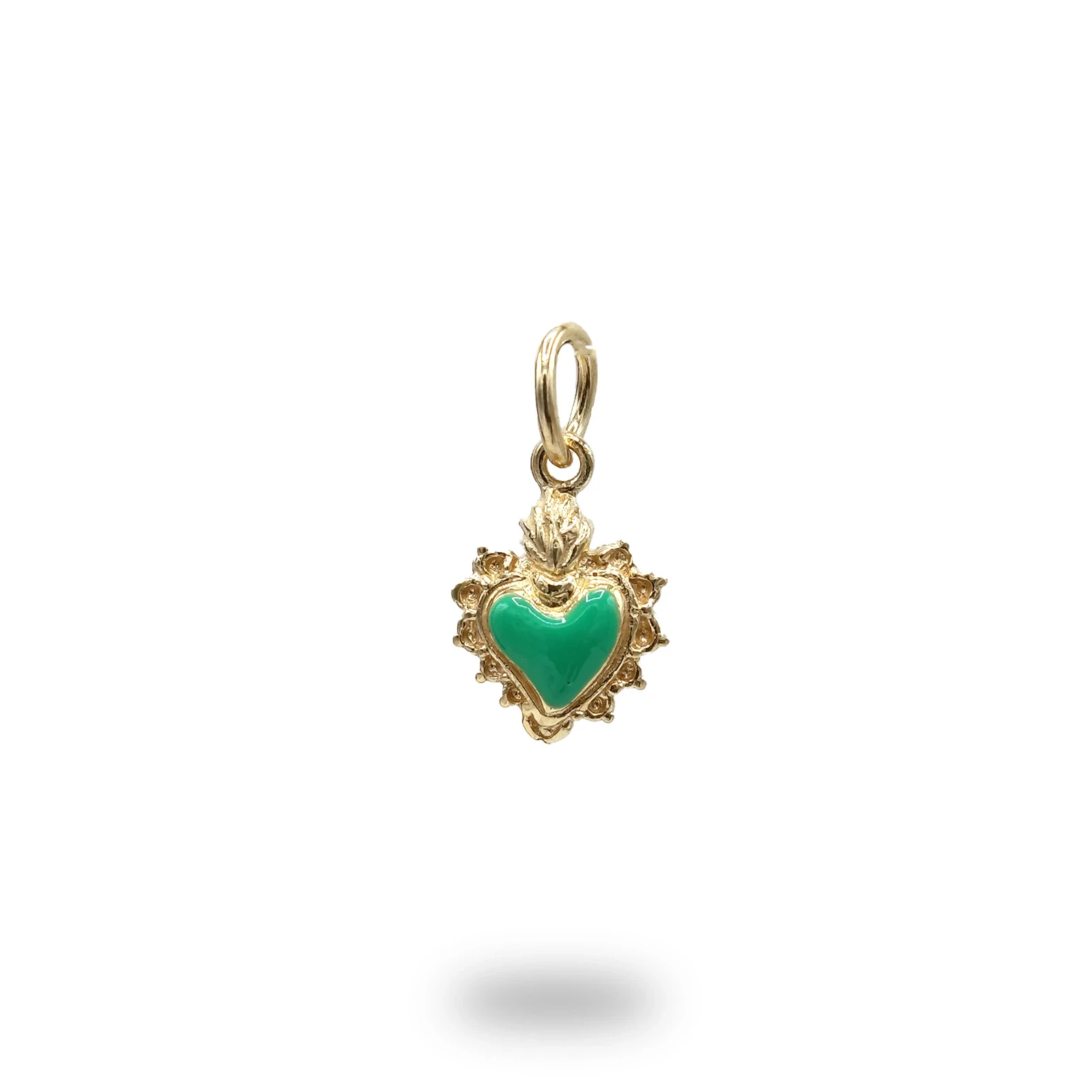 Cuore Ex Voto Argento Dorato e Smalto – Artigianato Italiano