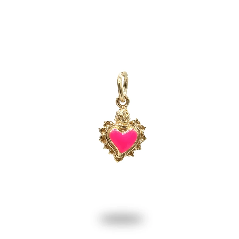 Cuore Ex Voto Argento Dorato e Smalto – Artigianato Italiano