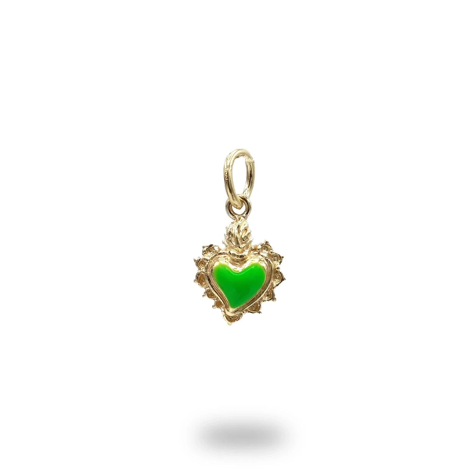 Cuore Ex Voto Argento Dorato e Smalto – Artigianato Italiano