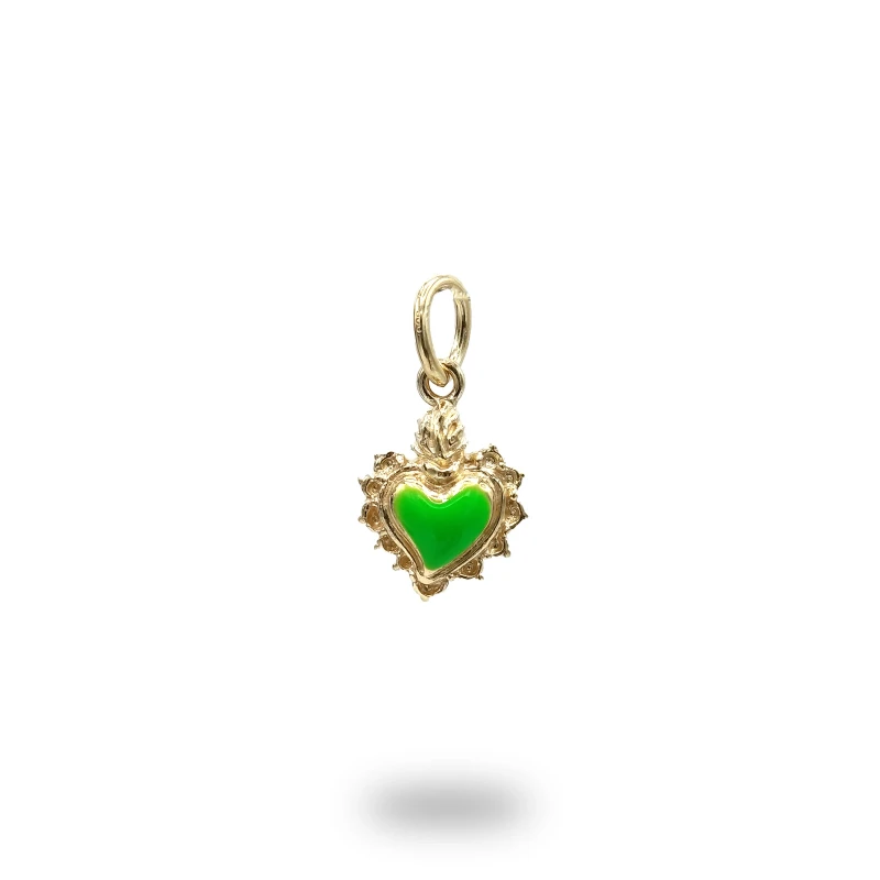 Cuore Ex Voto Argento Dorato e Smalto – Artigianato Italiano