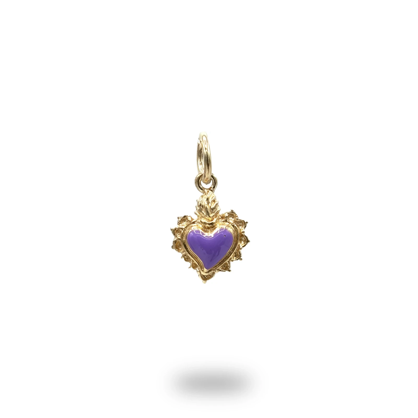 Cuore Ex Voto Argento Dorato e Smalto – Artigianato Italiano