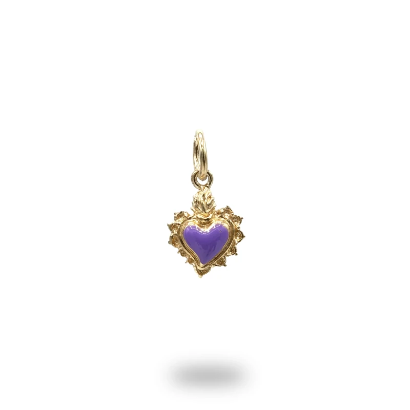 Cuore Ex Voto Argento Dorato e Smalto – Artigianato Italiano