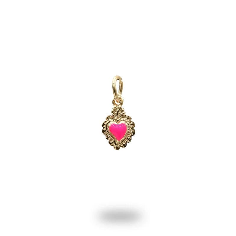 Cuore Ex Voto Argento Dorato Smaltato – Fatto a Mano in Italia