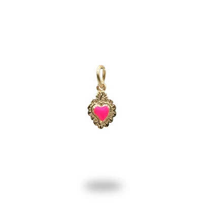 Cuore Ex Voto Argento Dorato Smaltato – Fatto a Mano in Italia
