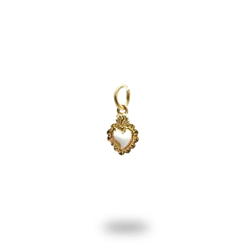 Cuore Ex Voto Argento Dorato Smaltato – Fatto a Mano in Italia