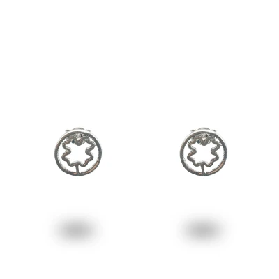 Orecchini Quadrifoglio in Argento 925 Dorato – Portafortuna
