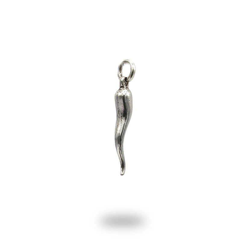 Corno Scaramantico in Argento 800 Brunito con Smalto Colorato| Made in Italy