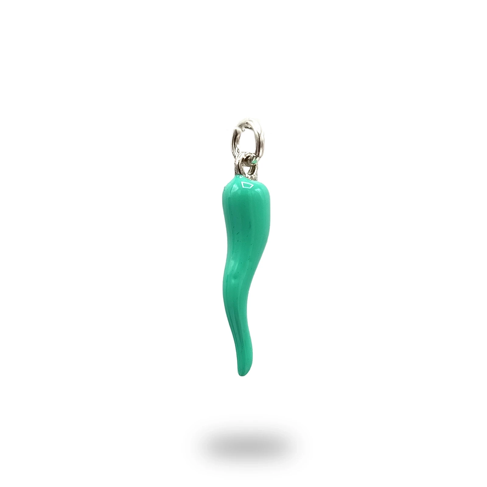 Corno Scaramantico in Argento 800 Brunito con Smalto Colorato| Made in Italy
