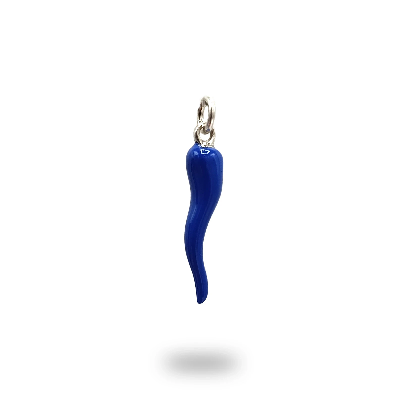 Corno Scaramantico in Argento 800 Brunito con Smalto Colorato| Made in Italy