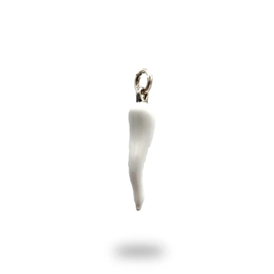 Corno Scaramantico in Argento 800 Brunito con Smalto Colorato| Made in Italy