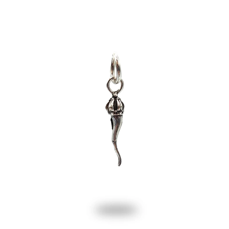 Corno Scaramantico Corona Borbonica Argento 800 Smaltato – Artigianale