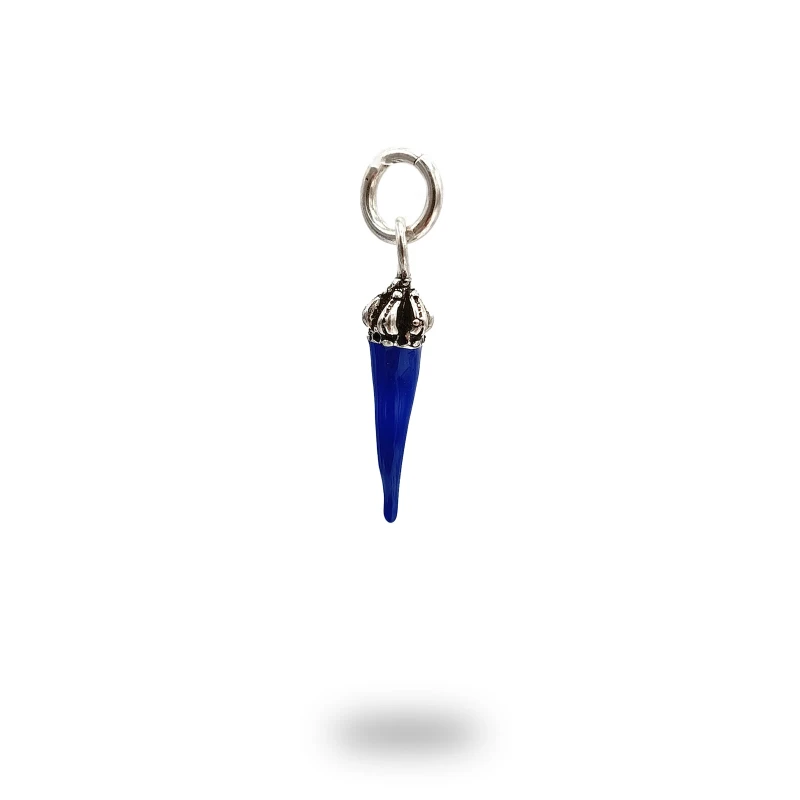 Corno Scaramantico Corona Borbonica Argento 800 Smaltato – Artigianale