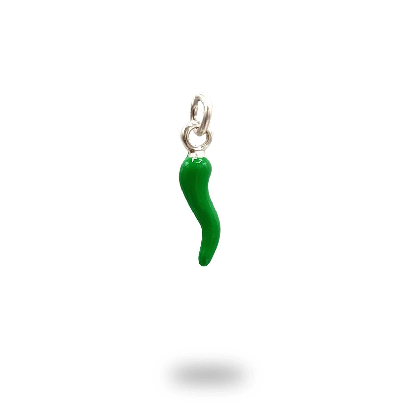 Corno Scaramantico in Argento 800 Brunito Smaltato | Amuleto