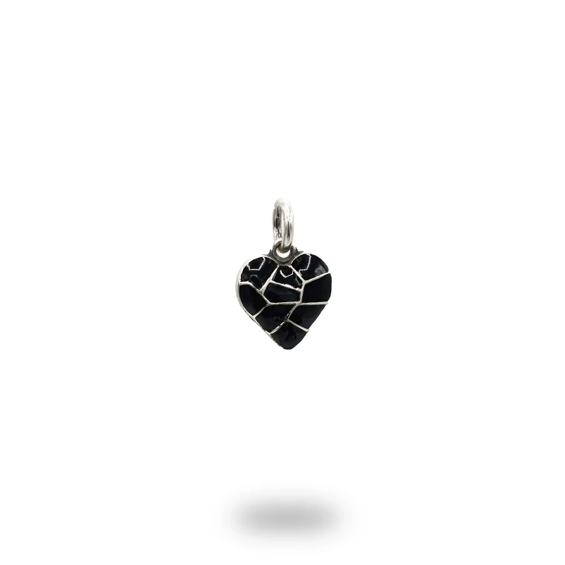 Pendente Cuore Sezioni Argento 925 Smaltato – Made in Italy