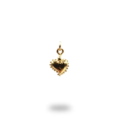 Cuore Ex Voto Argento 925 Dorato con Smalto - Artigianale Italiano