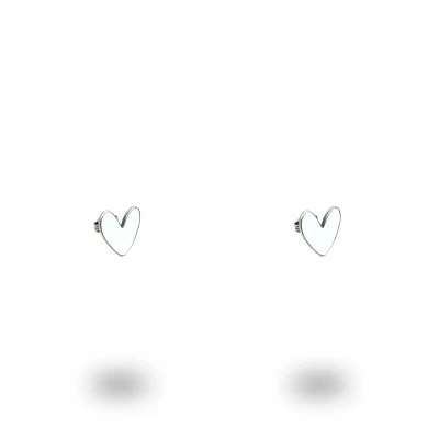 Orecchini Cuore Liberty Piccoli in Argento 925 Smaltato