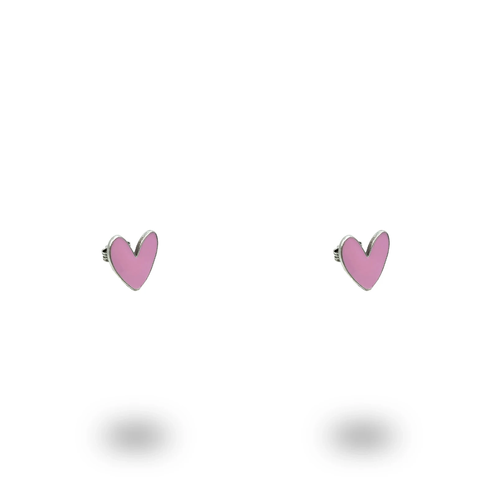 Orecchini Cuore Liberty Piccoli in Argento 925 Smaltato