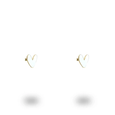 Orecchini Cuore Liberty in Argento 925 Dorato e Smaltato