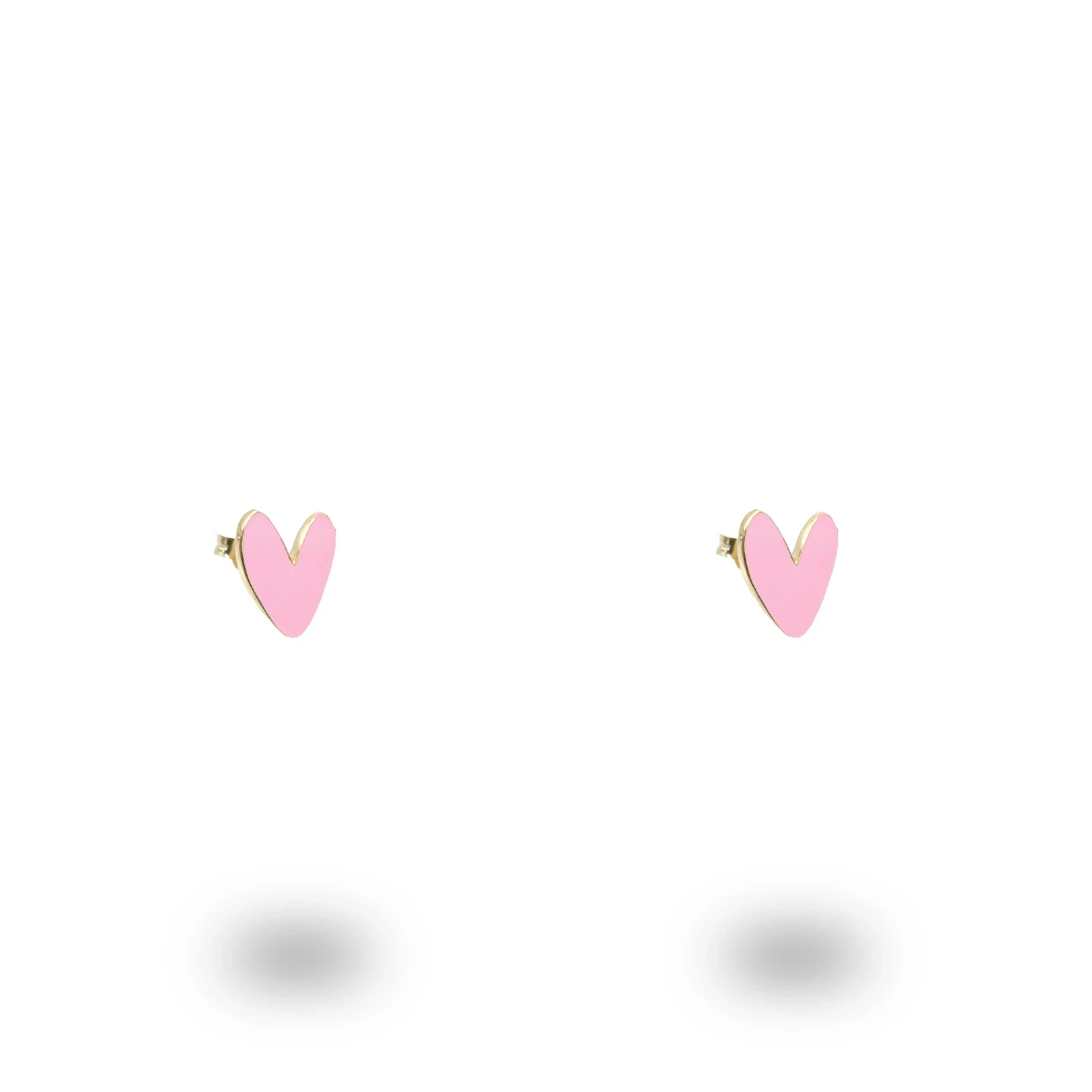 Orecchini Cuore Liberty in Argento 925 Dorato e Smaltato