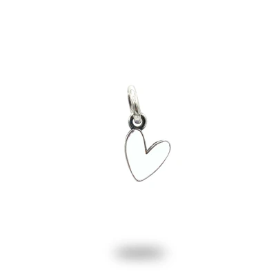 Ciondolo Cuore Liberty Argento 925 Smaltato – Eleganza Romantica