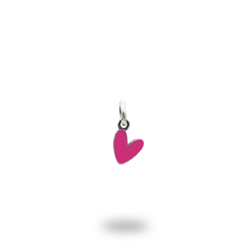 Ciondolo Cuore Liberty piccolo in Argento 925 smaltato – Made in Italy