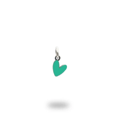 Ciondolo Cuore Liberty piccolo in Argento 925 smaltato – Made in Italy