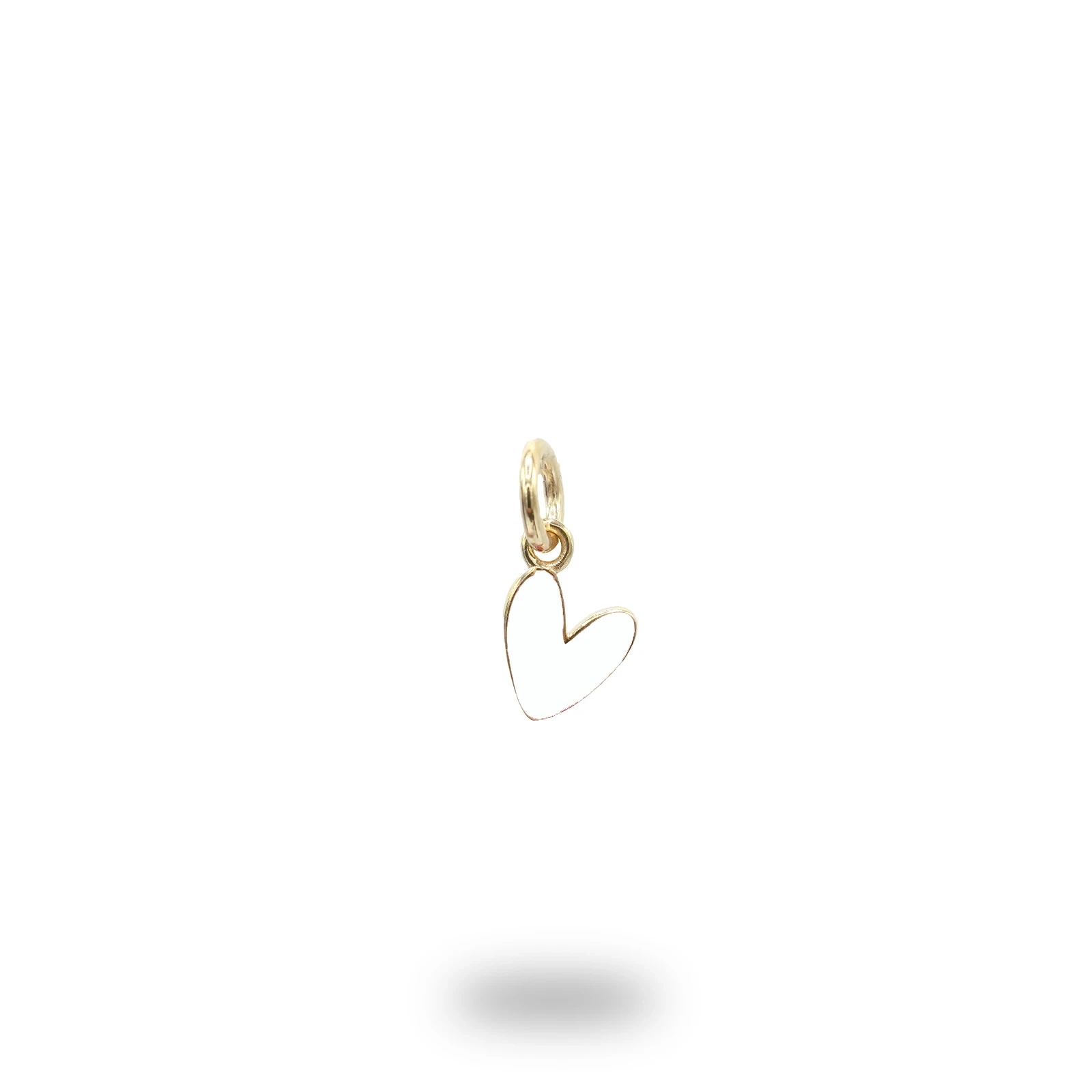 Ciondolo Cuore Liberty piccolo in Argento 925 Dorato e Smaltato
