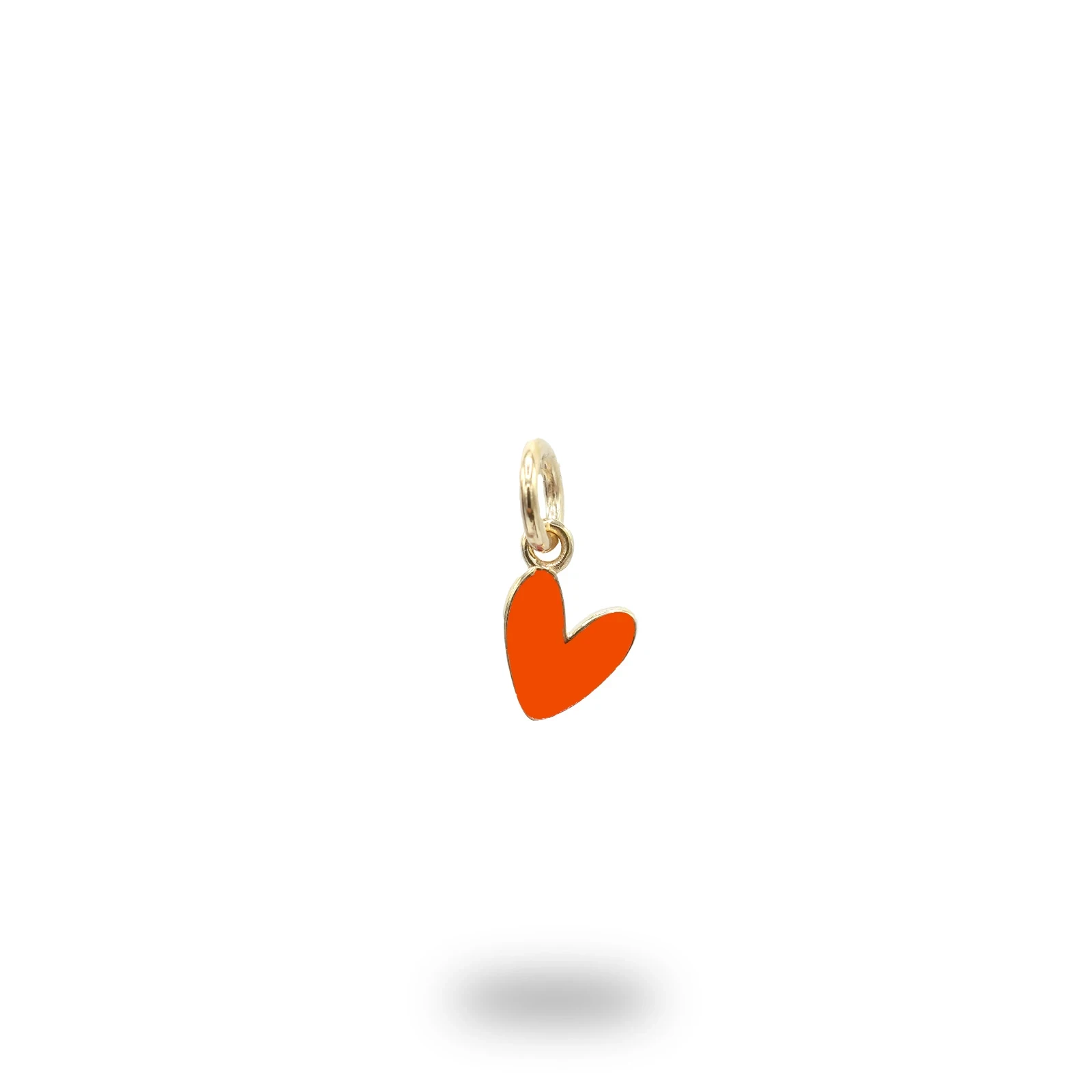 Ciondolo Cuore Liberty piccolo in Argento 925 Dorato e Smaltato