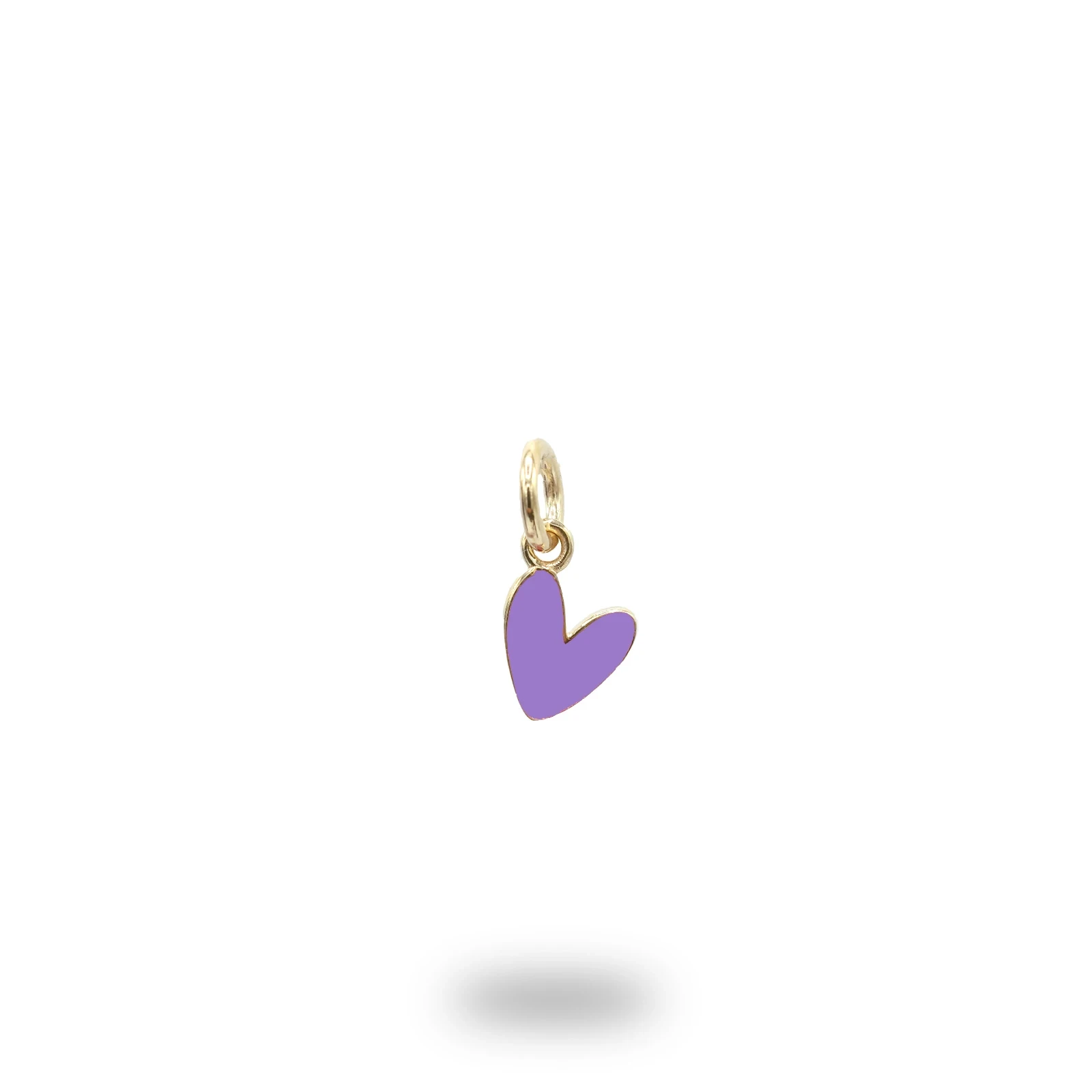 Ciondolo Cuore Liberty piccolo in Argento 925 Dorato e Smaltato