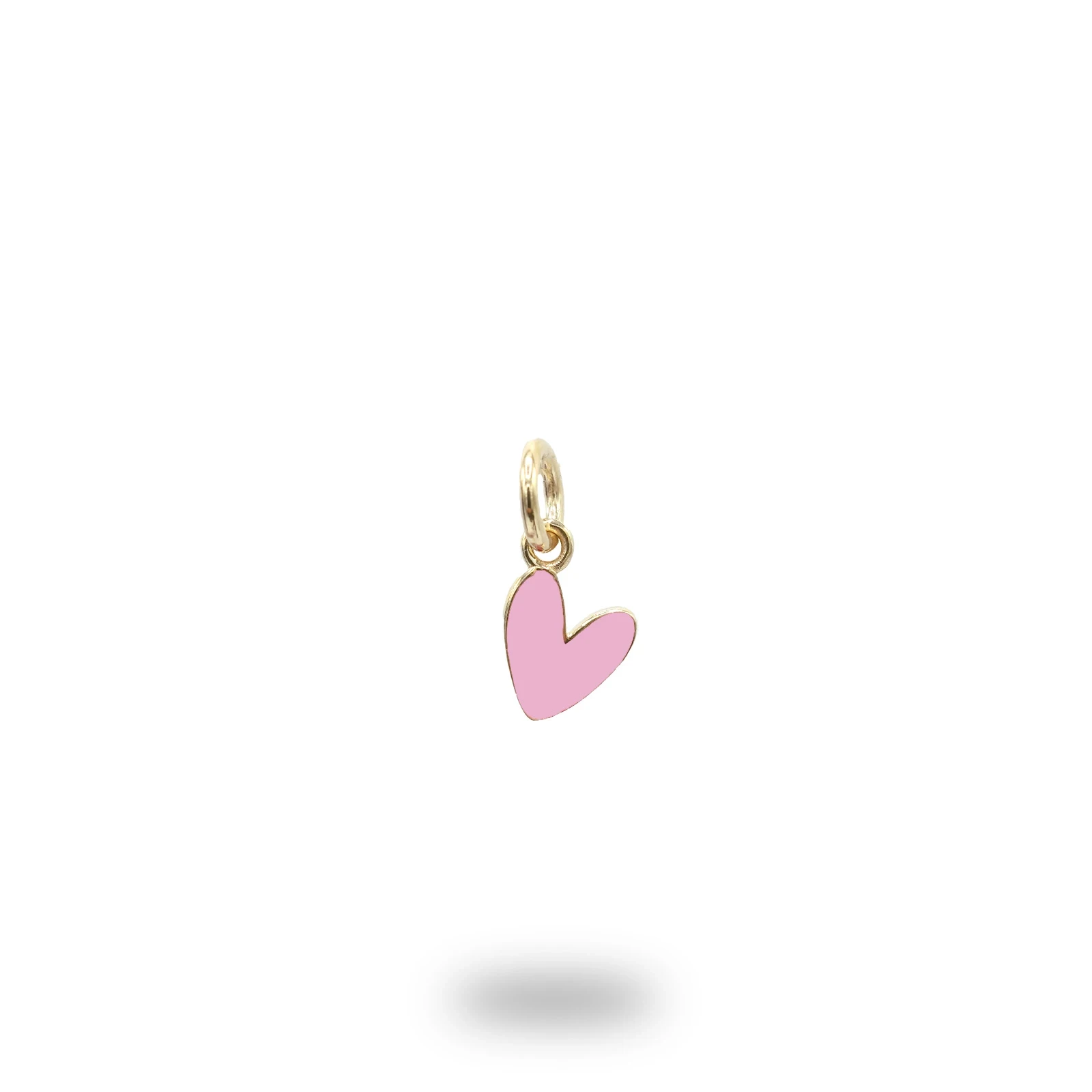 Ciondolo Cuore Liberty piccolo in Argento 925 Dorato e Smaltato