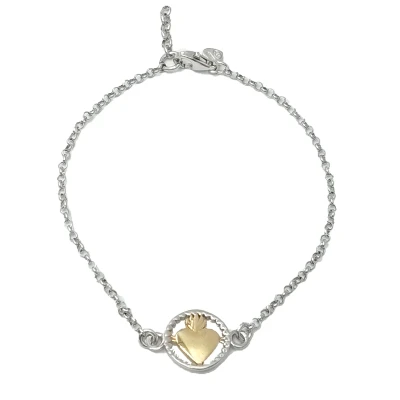 Bracciale Cuore Ex Voto Piccolo in argento 925 bicolore