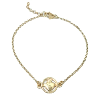 Bracciale Cuore Ex Voto Piccolo in Argento 925 – Bicolore