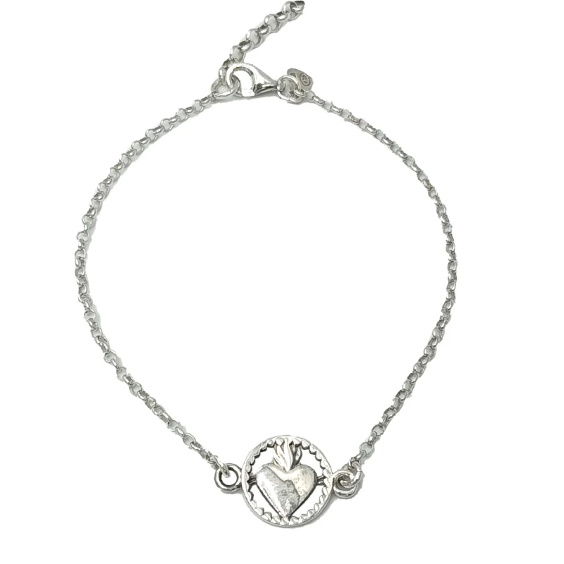 Bracciale Cuore Ex Voto Piccolo in Argento 925 – Bicolore