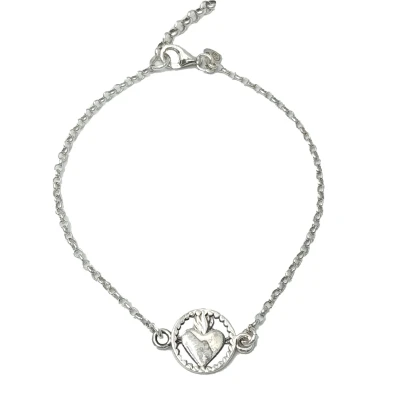 Bracciale Cuore Ex Voto Piccolo in Argento 925 – Bicolore