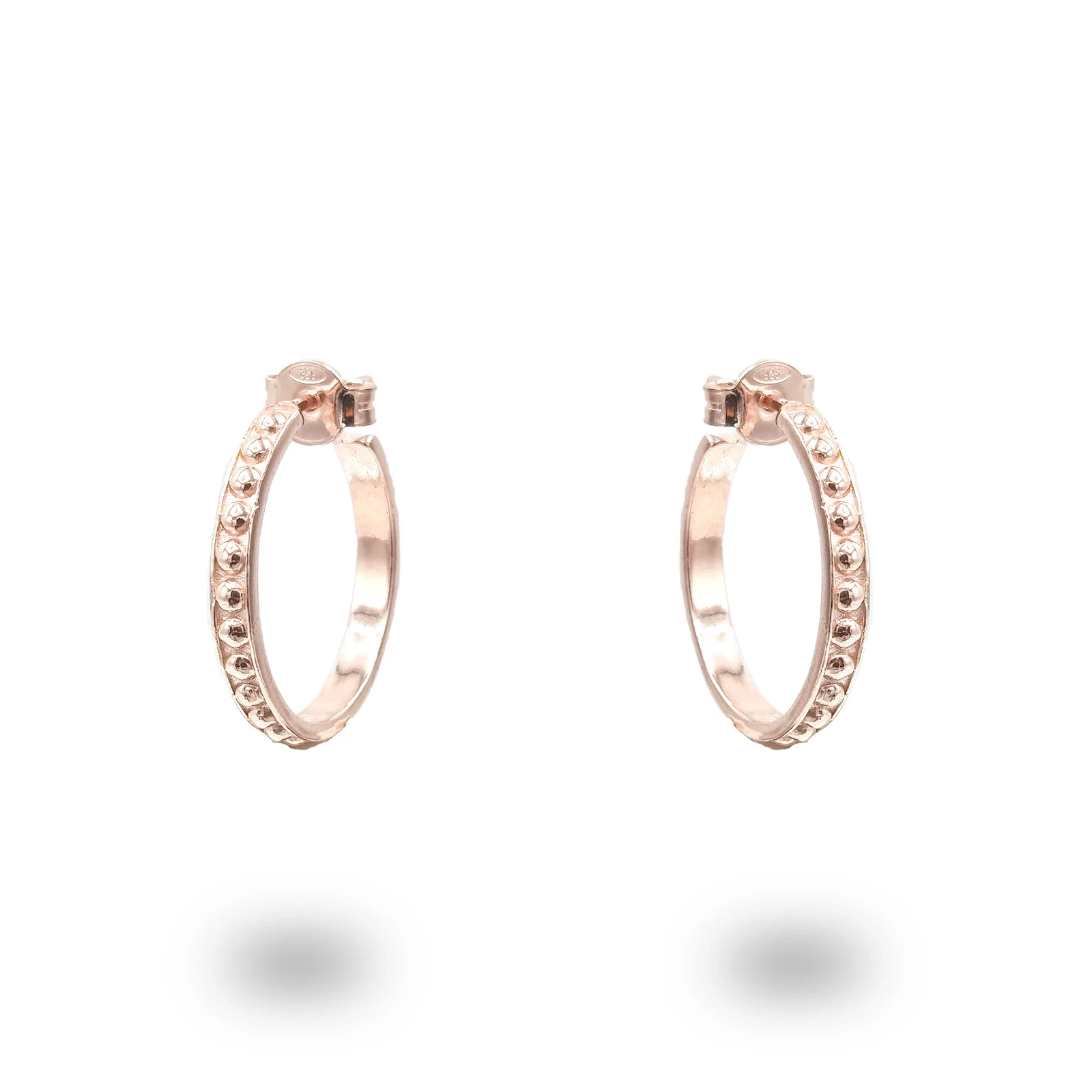 Orecchini Campanella con Sfera Grandi in argento 925 con finitura oro rosa