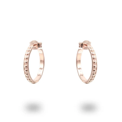 Orecchini Campanella con Sfera Grandi in argento 925 con finitura oro rosa