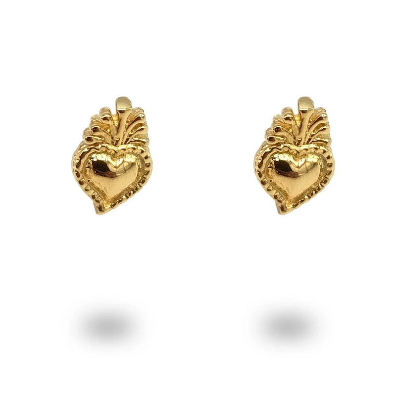 Orecchini Cuore Argento 925 Dorato – Gioielli Artigianali