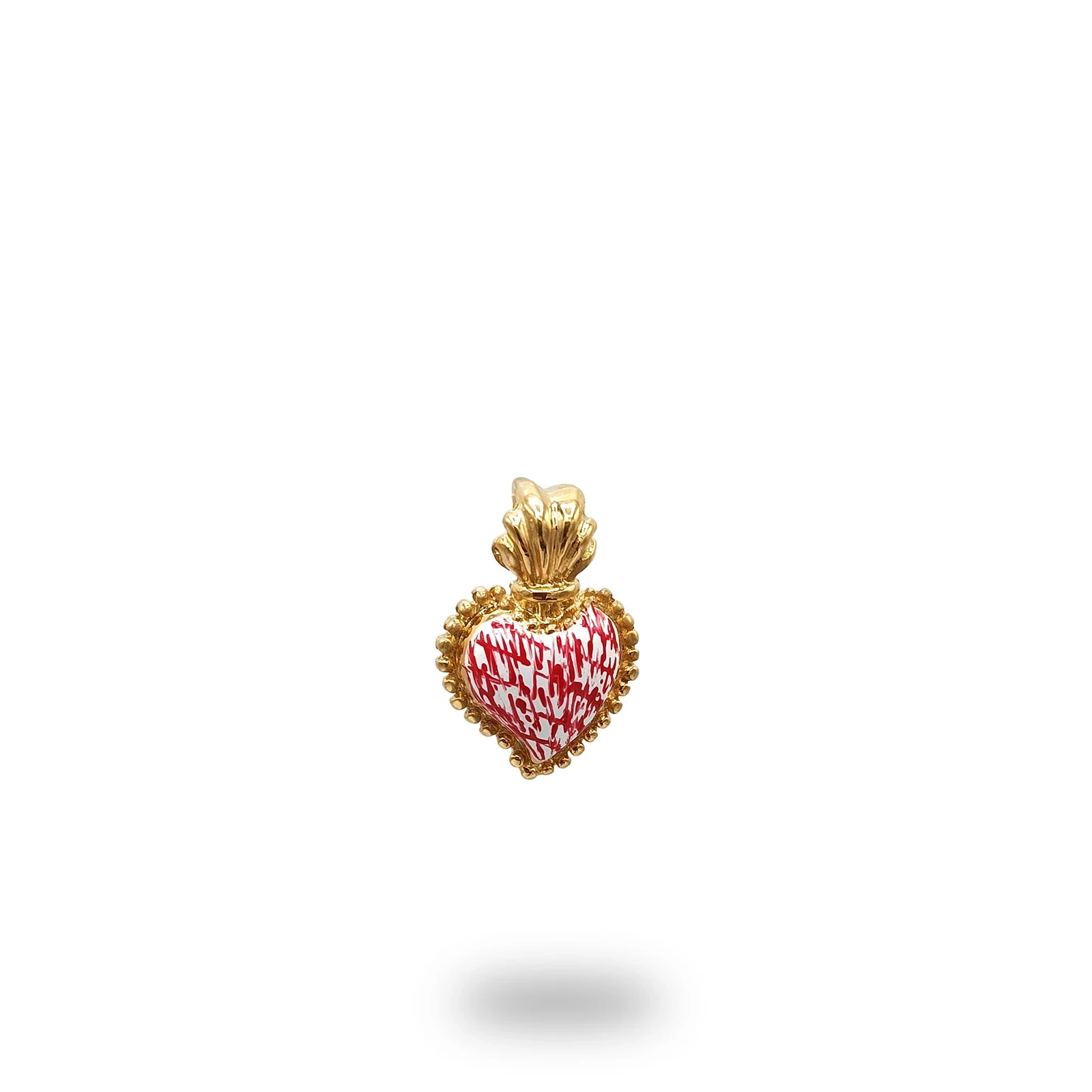 Ciondolo Cuore Ex Voto Oro Smalto Argento 800