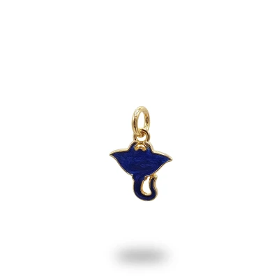 Ciondolo Razza con Smalto in Argento 925 artigianale Made in Italy