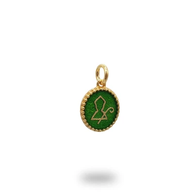 Ciondolo San Gennaro Bronzo Smalto