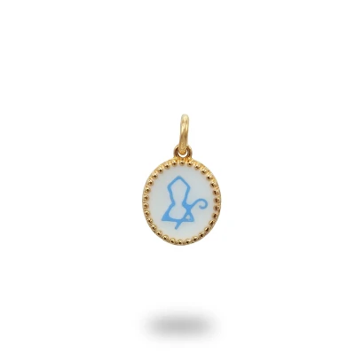 Ciondolo San Gennaro Bronzo Smalto