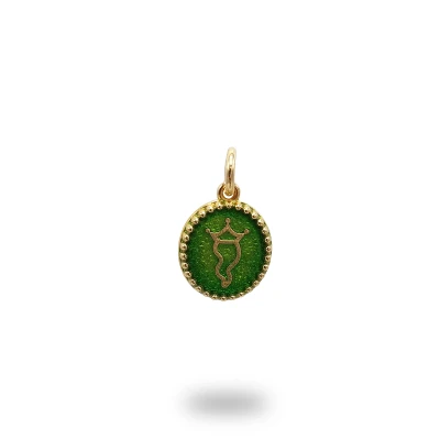 Ciondolo Corno Argento 925 Smalto