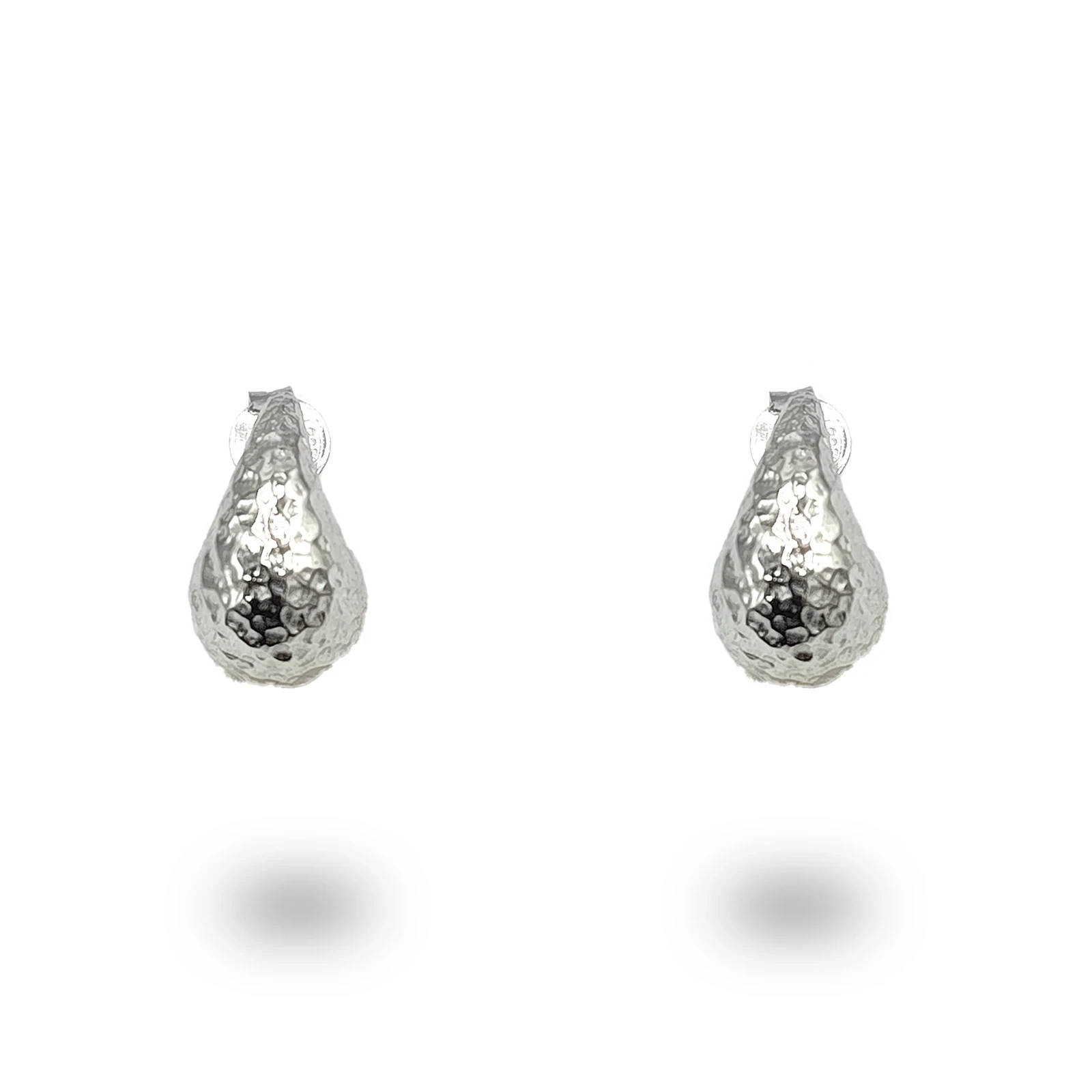 Orecchini Goccia piccoli in argento 925 rodiato, eleganza discreta e senza tempo