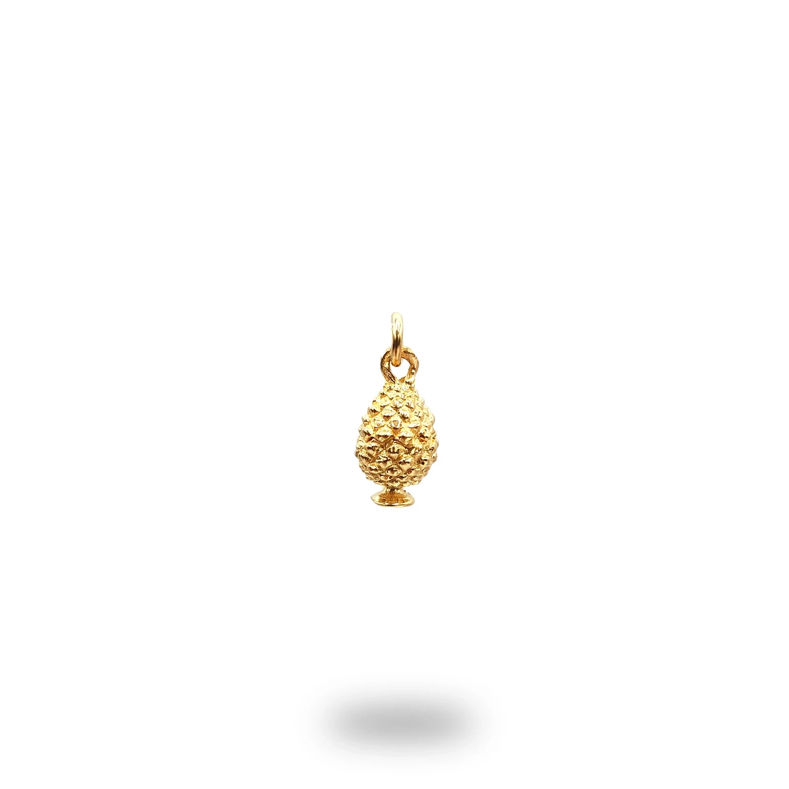 Charm a forma di pigna siciliana in argento 925 dorato, lavorazione artigianale