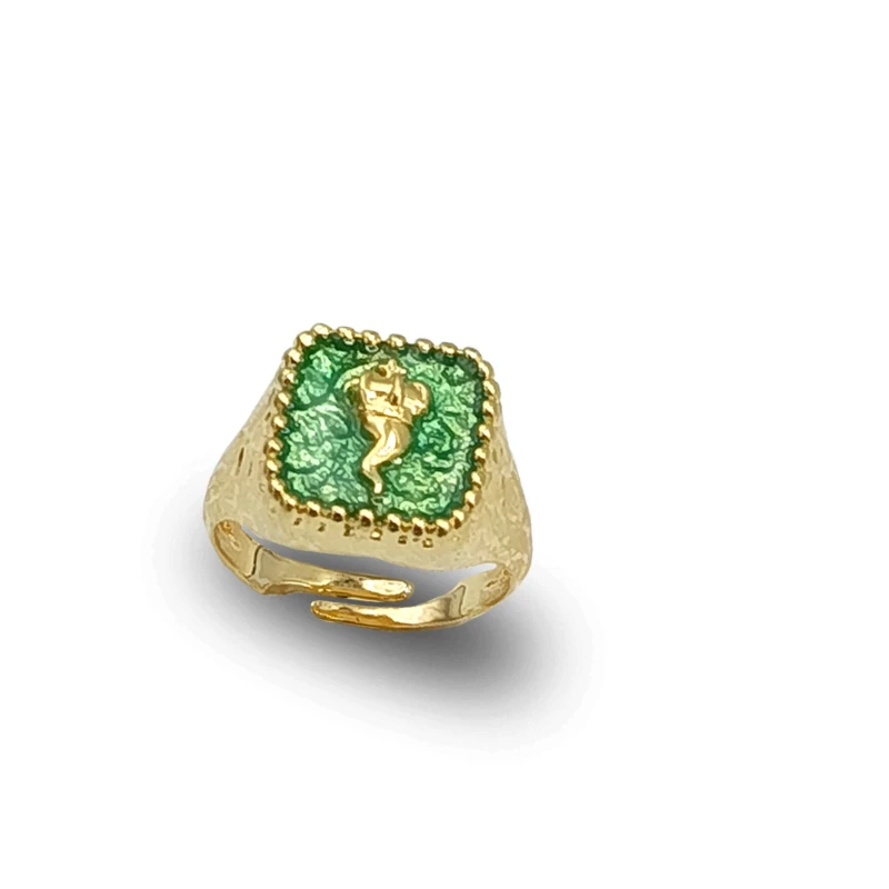 Anello Corno Scaramantico Argento 925 Regolabile | Made in Italy