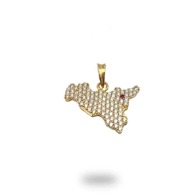 Collana Sicilia con Zirconi in Argento 925 Dorato – Made in Italy